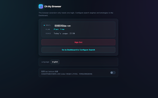 Oh My Browser Lite :: Read web pages from logged-in sessions for local AI agents (Web Store sandbox build).