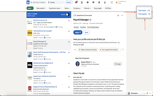 LinkedIn Job Stats Viewer :: View hidden job posting statistics on LinkedIn