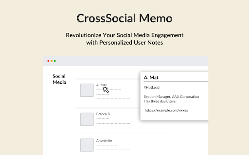 CrossSocial Memo by Fusen :: Revolutionize Your Social Media Engagement with Personalized User Notes