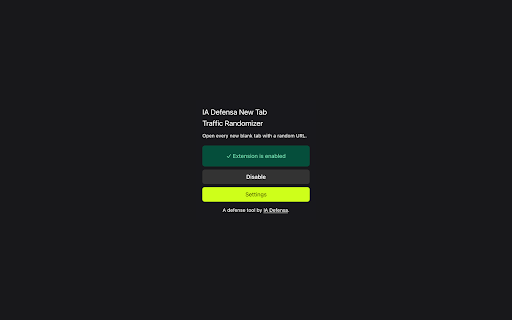 IA Defensa New Tab Traffic Randomizer :: Opens every new blank tab with a random URL