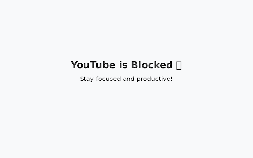 Block YouTube – Stay Focused :: Blocks YouTube to increase productivity.