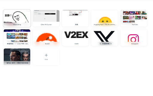 Faster :: A classic new tab page with your favorite links.