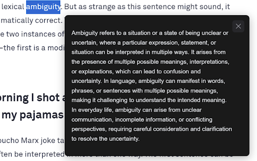 Quick-Insight :: Get quick insights about highlighted text