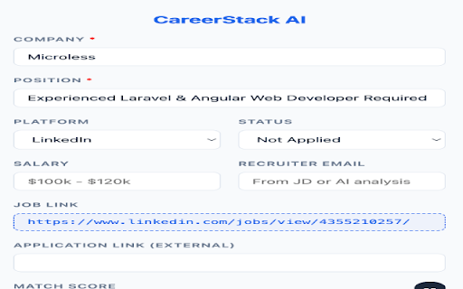 CareerStack AI :: AI-powered job application tracker for Notion.