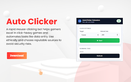 Auto Clicker :: Auto-click Chrome extension for automating repeated clicks on web pages