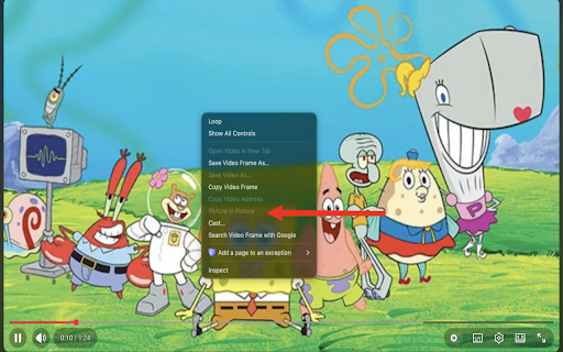Disable Picture-in-Picture :: Disable Picture-in-Picture mode on the active tab in Chrome.