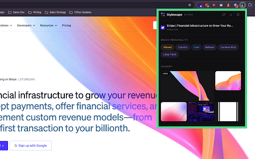 Stylescape Generator by 5Four :: Generate visual stylescapes from any website — colors, typography, imagery, layout & brand personality tags.