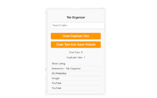 Tab Organizer :: Organize and manage your open tabs easily.