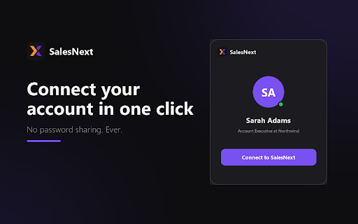 SalesNext :: Connect your account to SalesNext seamlessly