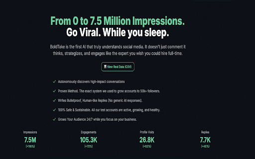 BoldTake Professional :: Professional AI-powered X.com automation with intelligent engagement and subscription management