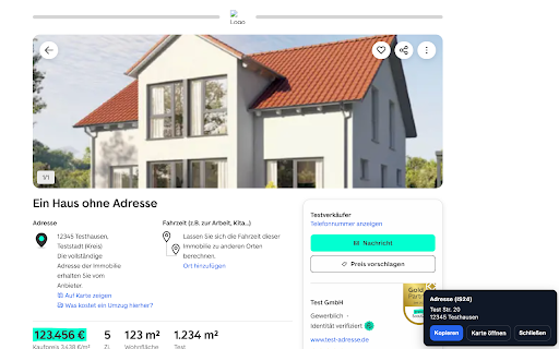 IS24 Address Finder :: Zeigt die normalerweise versteckten Adressen von Immobilienanzeigen auf Immobilienscout24 an.