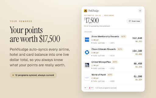 PerkNudge: Card Offers, Points & Miles :: Never miss a card offer or lose a point again. PerkNudge captures your offers and watches your balances so you don't have to.