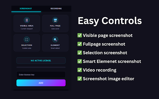 ScreenCast PRO - Smart Screenshot with Editing and Screen Recording :: Screen record, Screenshot visible part, full page, selected area or DOM with photo editor.