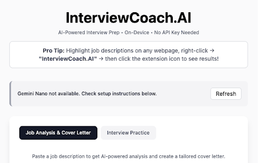 InterviewCoach AI :: AI-powered interview preparation assistant with job description analysis and question generation