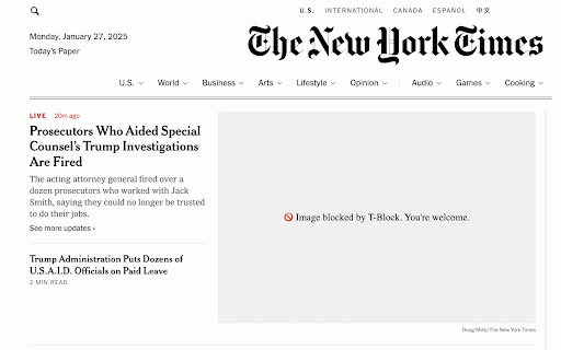 T-Block :: Removes images and videos containing 'trump'