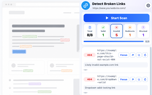 Detect Broken Links :: Quickly Detect broken links with a website broken links checker, find broken links and fix 404 errors with this online tool