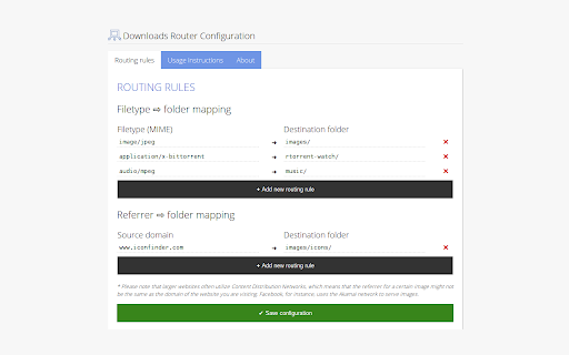Downloads Router Plus :: Organize your downloads automatically! Set custom download locations based on filetype, filename, or source domain.