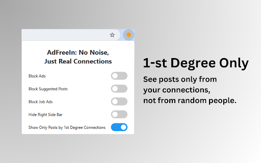 AdFreeIn: No Noise, Just Real Connections :: Block clutter and focus on real updates from your network.