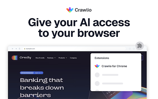 Crawlio for Chrome :: Connect AI to your Browser. Let it navigate, click, take screenshots, inspect network traffic, and extract data.