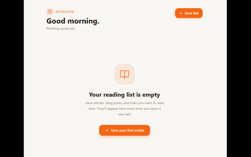 ReadLater — Save Articles :: Save articles and links to read later. Your new tab becomes your reading list.