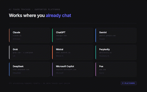 EcoMeter AI — Resource Tracker :: Track token usage, cost & environmental impact across Claude, ChatGPT, Gemini, and more — by Legerly.