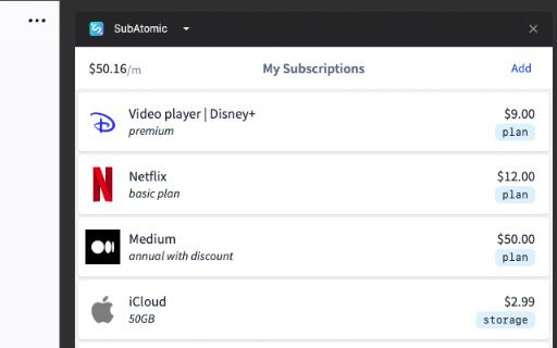SubAtomic :: Subscriptions Manager