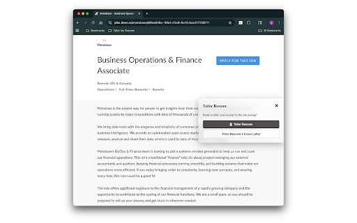 Tailor My Resume :: Tailor My Resume - Instantly optimize your resume to showcase the best version of yourself for each job application.