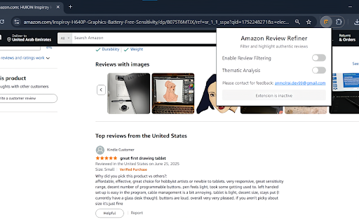 Amazon Review Refiner :: Intelligently filters and highlights authentic Amazon reviews