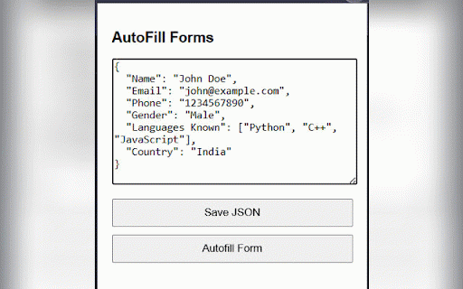 AutoFillForms :: Autofills Google Forms using a JSON key-value pair.