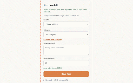 cart-It :: Save items from any site, collaborate and chat in shared lists, track prices and stock, and add notes.