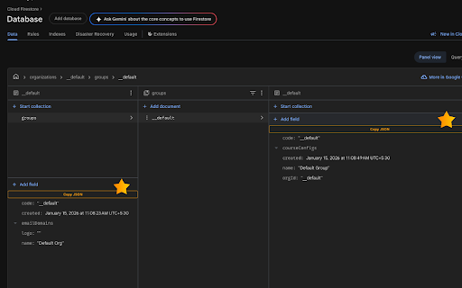 Firestore Copy JSON :: Copy Firestore document to JSON.