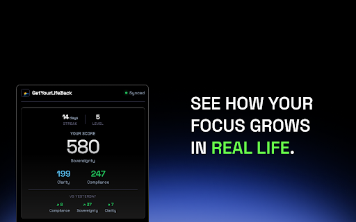 GYLB: Focus, Block & Schedule :: GetYourLifeBack (GYLB): website blocker, focus timer, work schedule, Shorts/feed control, posture reminder, wellbeing breaks.