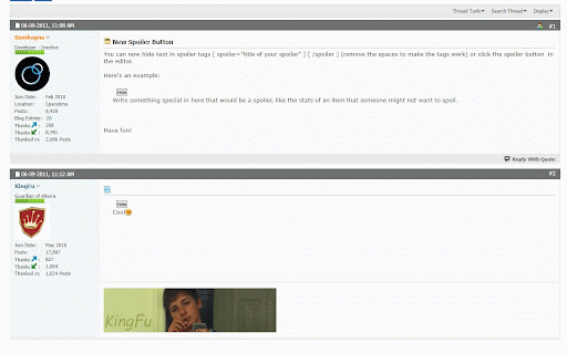 Open/Close All Spoilers :: Toggles all the spoilers on or off at a website when the icon is clicked.