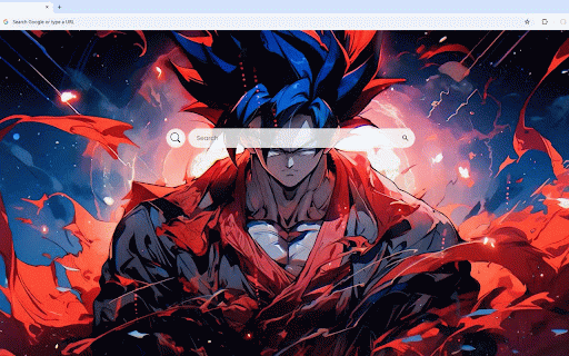 Goku Dragon Ball Live Wallpaper :: Goku powers up in battle stance, surrounded by intense red and blue energy effects in this dynamic Dragon Ball artwork.