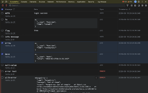 Console Pro :: An enhanced console with better log visibility and effortless filtering, searching, and downloading of logs.