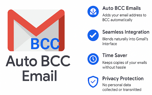 Gmail BCC Auto-Add :: Automatically adds a specified email address or your current Gmail account to BCC when composing emails in Gmail