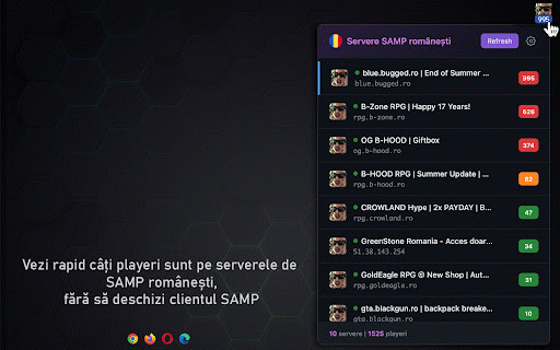 SAMP Server List :: Afiseaza serverele romanesti de SAMP cu numarul de jucatori in timp real