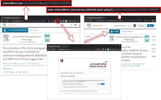 Focus It! :: With one click, open the current page through Université Paris-Saclay's proxy.