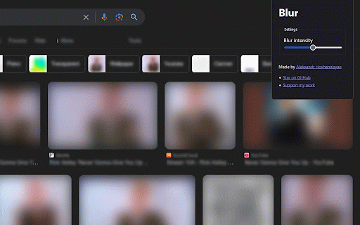 Blur :: Blur any highlighted text or media on a page.