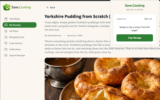 Save.Cooking Recipe Clipper :: Clip recipes from any webpage and save them to your Save.Cooking account. Supports 1000+ recipe sites with smart extraction.