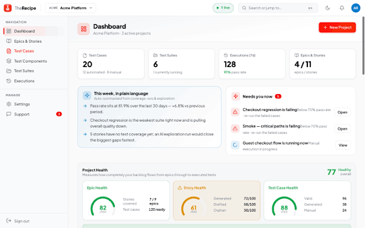 TheRecipe Recorder :: Record test steps in your real browser and send them to TheRecipe.