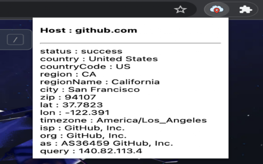 Hostinfo :: Fetch domain or IP address origin details using ip-api