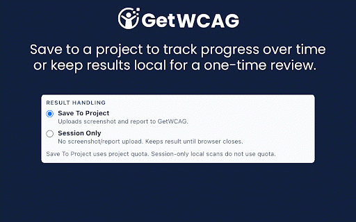 GetWCAG Accessibility Scanner :: Run instant WCAG 2.2 accessibility scans on any page. Locate failing elements and save results to your dashboard.