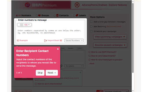 Wapi IA bulk Sender :: Free WhatsApp Web: Send messages, attachments and much more, quickly and easily