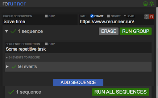 rerunner :: Record actions on any web page and instantly play them back.
