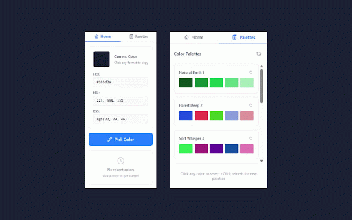 Pixel Picker :: A color picker extension that allows you to select and copy colors from any webpage.