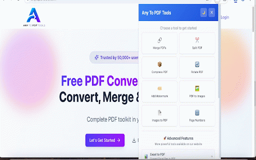 Any To PDF Tools:PDF Compress, Merge, Split, Convert, Rotate :: Convert any file to PDF and edit PDFs - merge, split, compress, convert and more. Works completely offline.