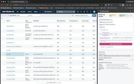 SN Study Buddy :: ServiceNow certification study software with quizzes, adaptive mini-exams, reports, and PDI-aware practice.