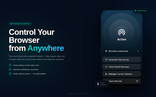 Media Remote Control :: Control your browser media with ease.