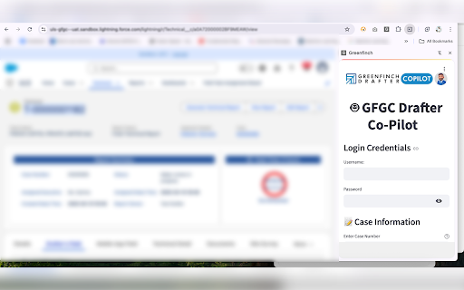 GreenFinch :: Drafter Co-Pilot chrome extension , made by Greenfinch Global Consulting (GFGC) PVT LTD for AI Automation.